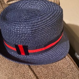 Blue Straw fedora